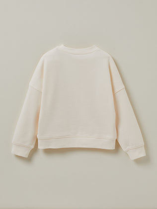 Girl's organic cotton sweatshirt, trim made with Liberty fabric