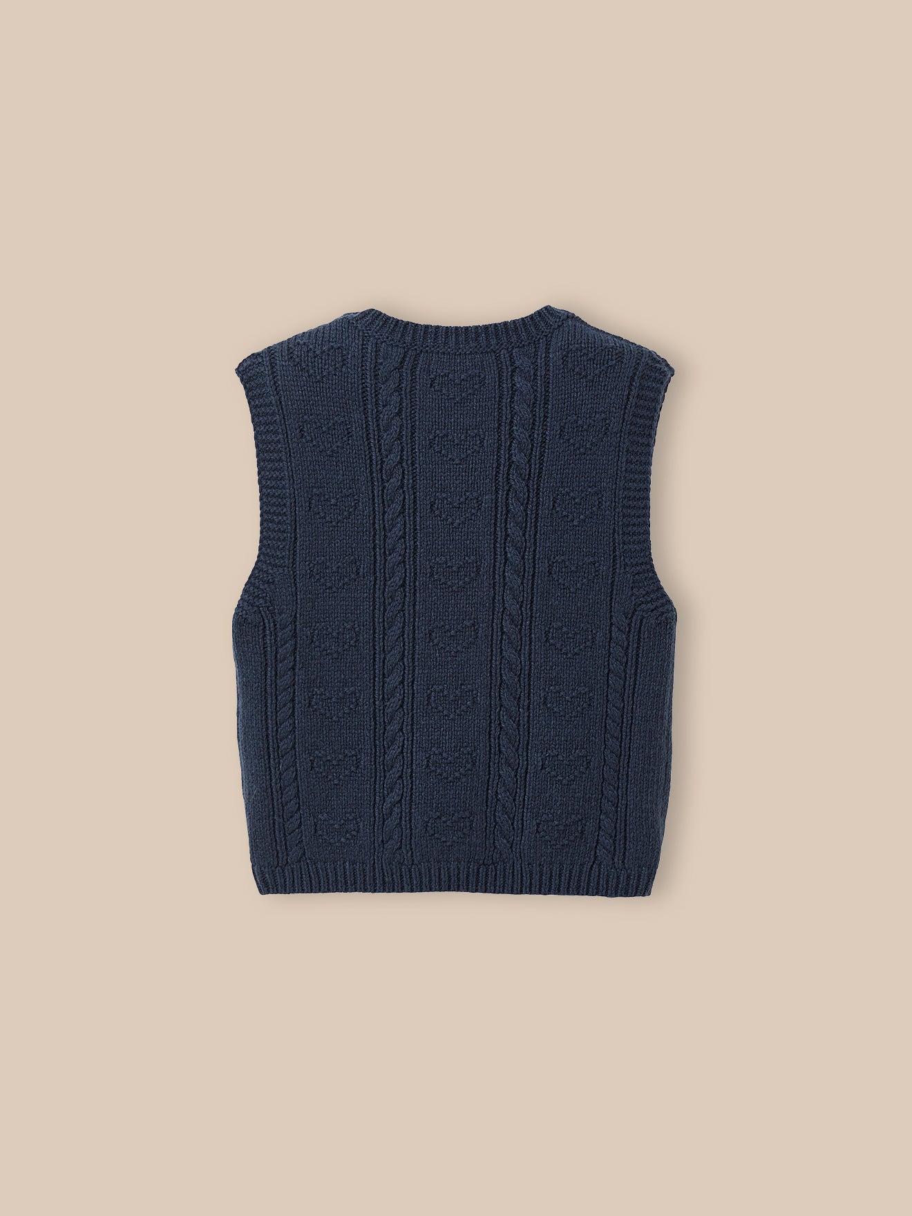 Girl's sleeveless sweater made with RWS* wool