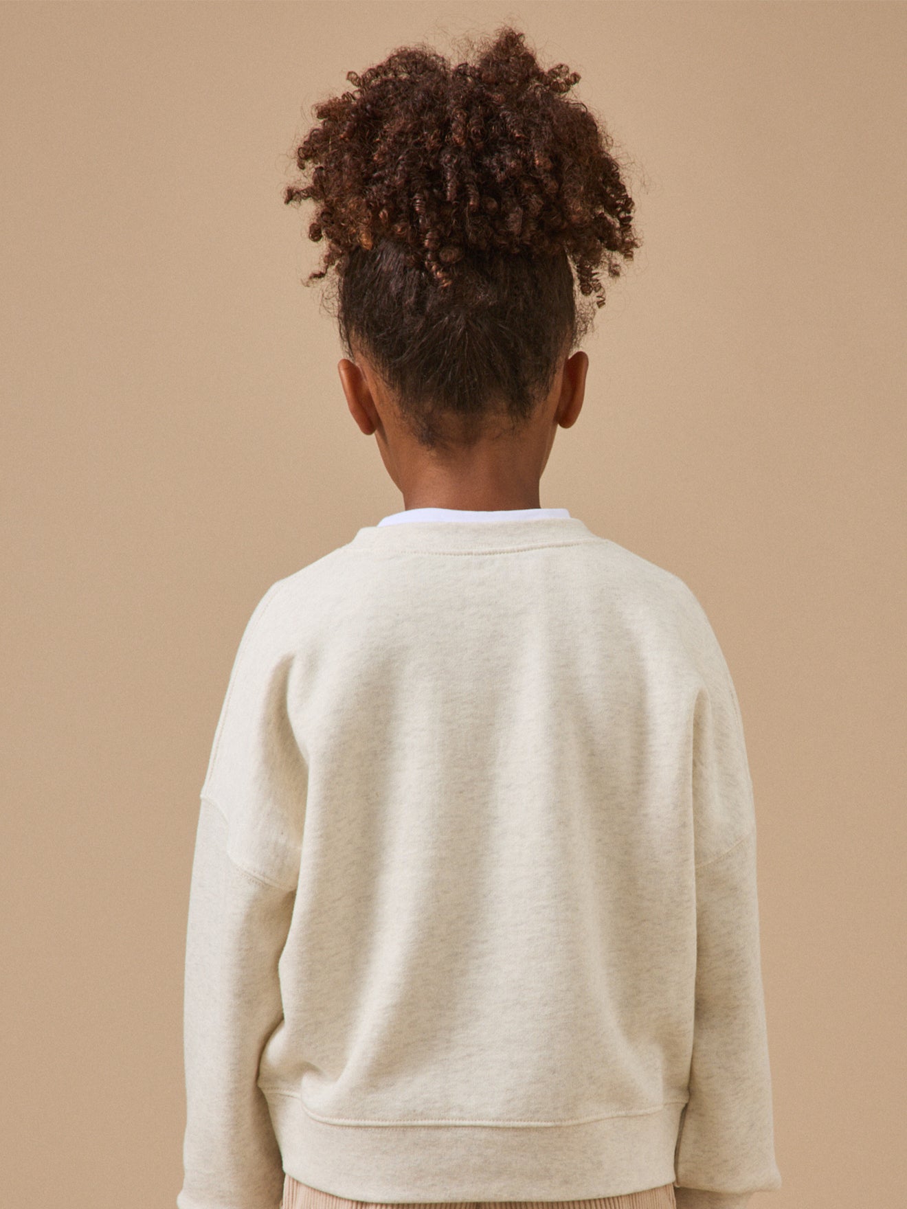 Girl's lettered organic cotton sweatshirt