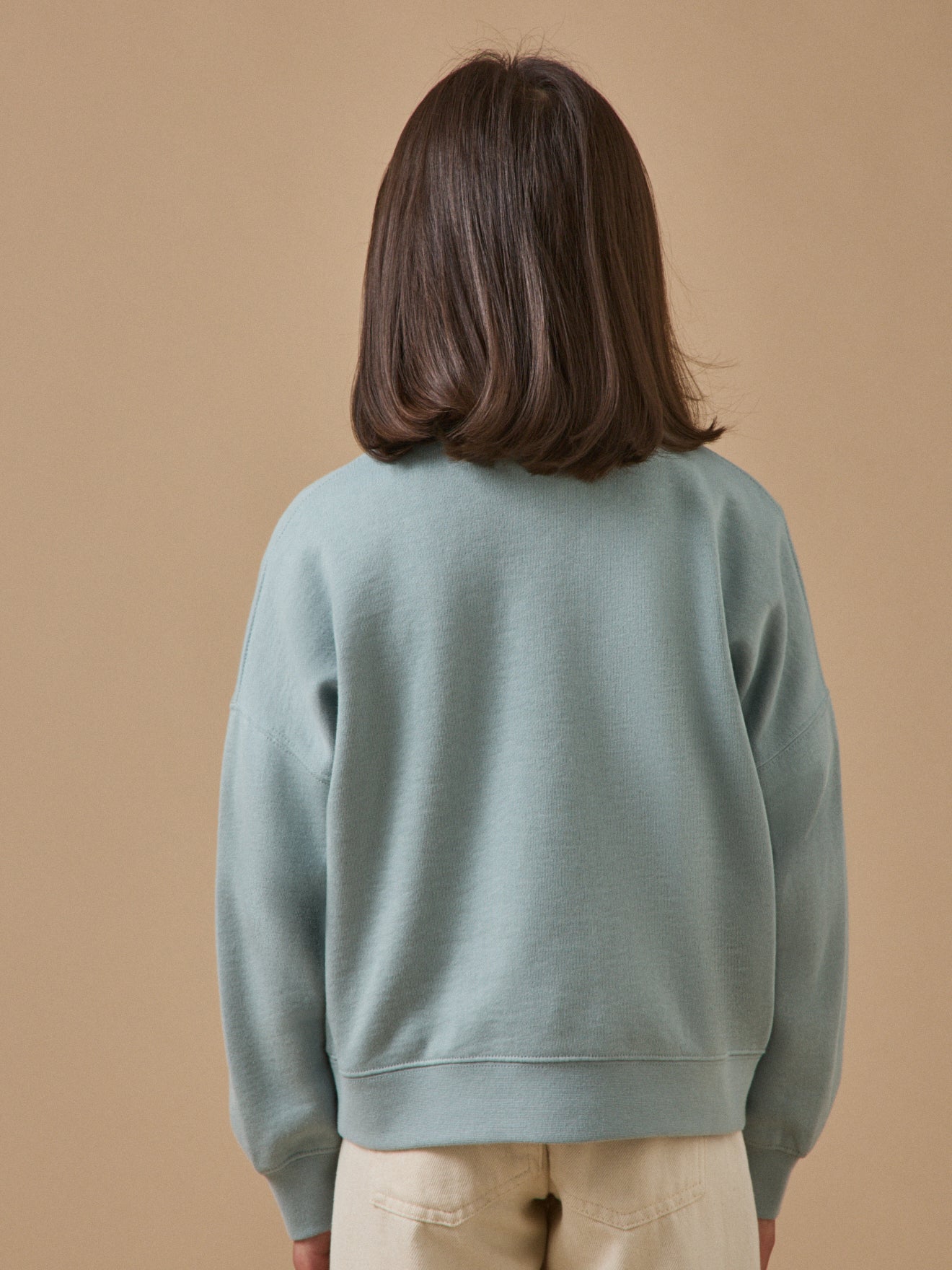 Girl's Cool Team organic cotton sweatshirt, details made with Liberty fabric