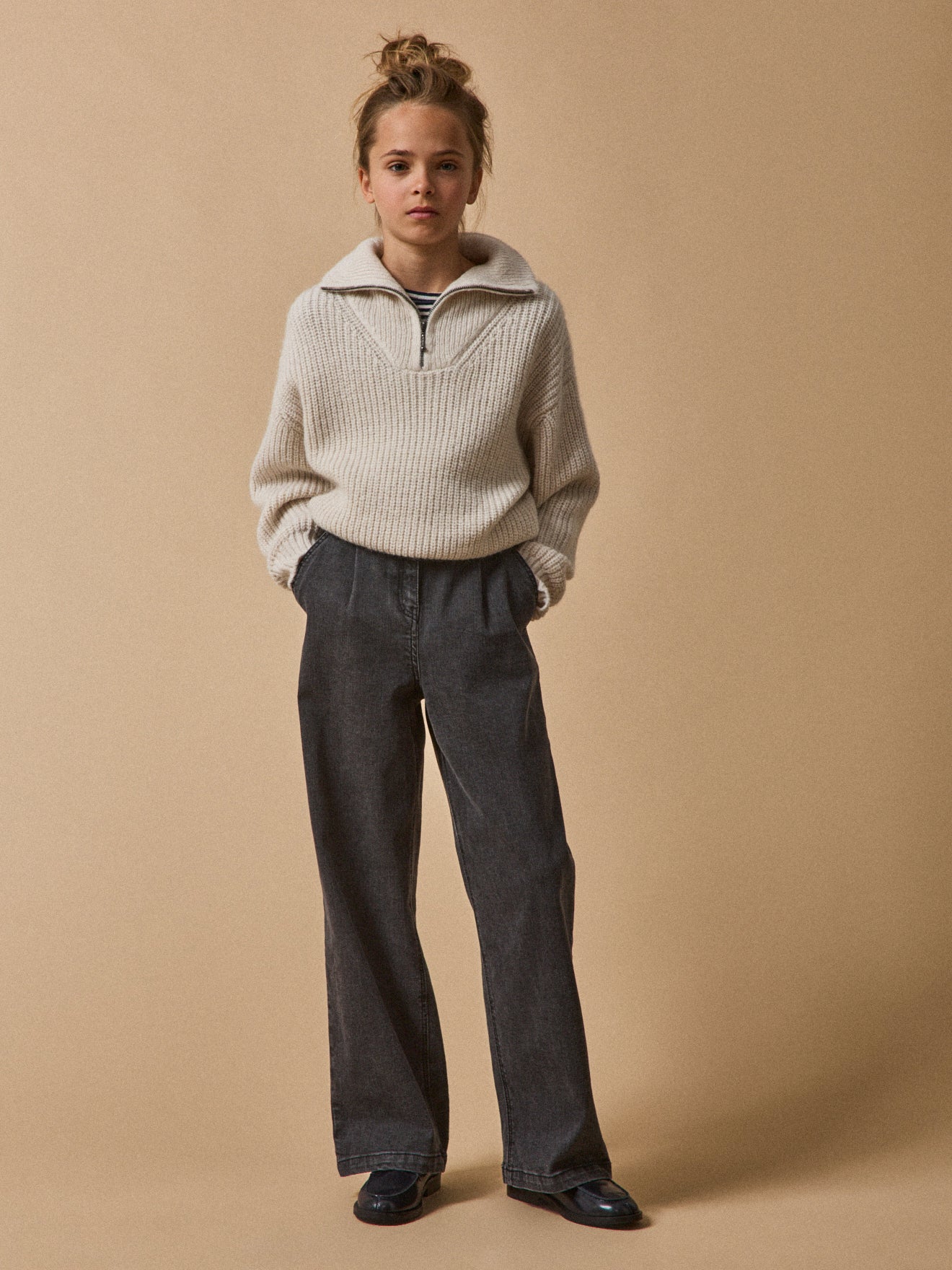 Girl's high-neck sweater