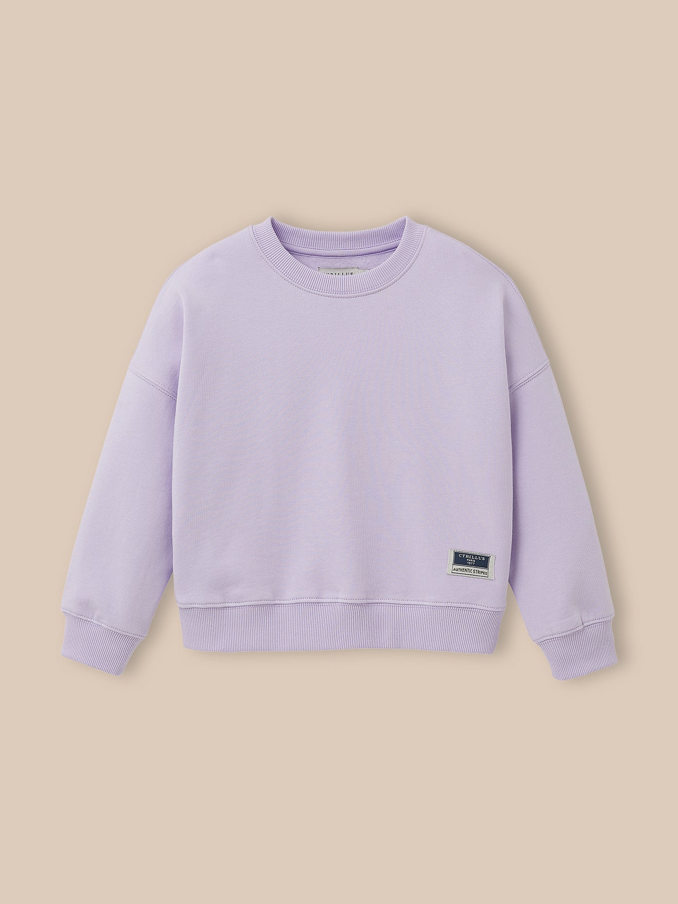 Girl's plain sweatshirt made with organic cotton