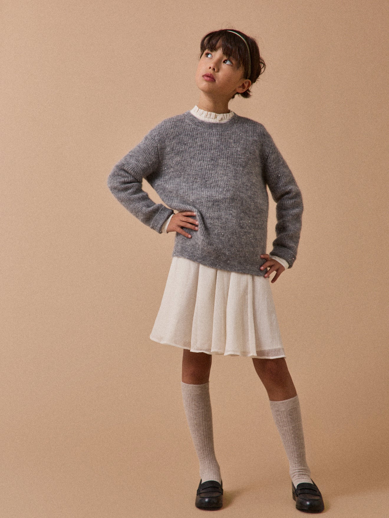Girl's wool and mohair sweater