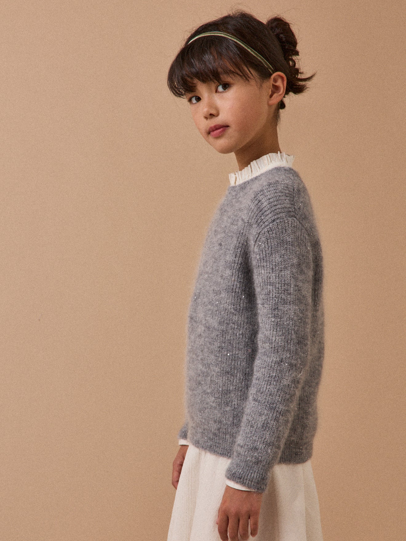 Girl's wool and mohair sweater