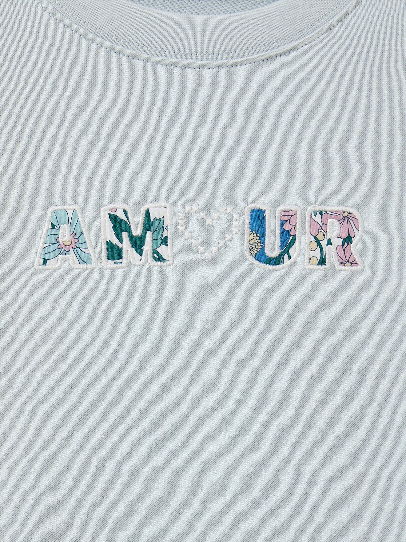 Sweat Fille à message en tissu Liberty - Coton biologique