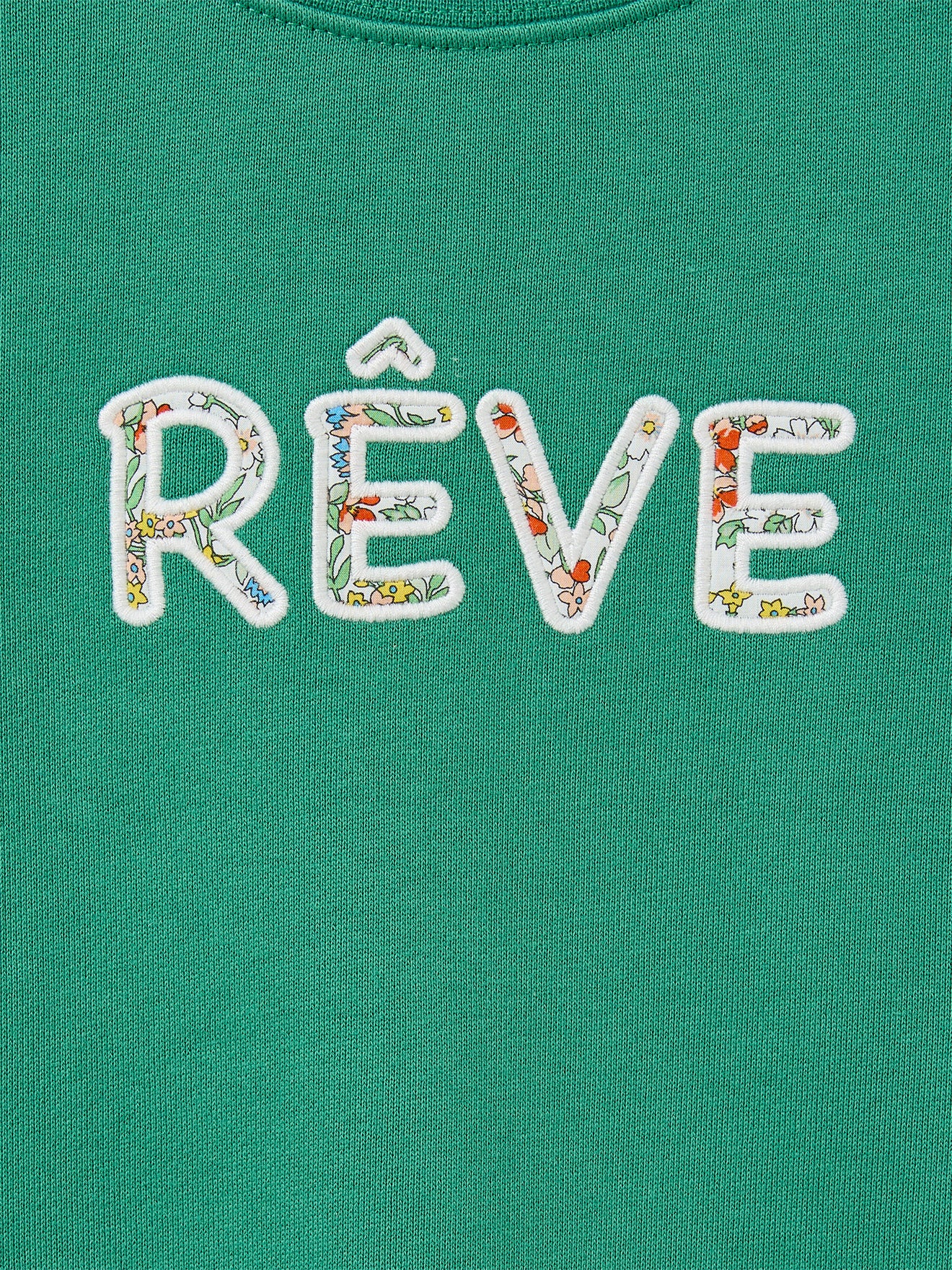 Sweat Fille à message en tissu Liberty - Coton biologique