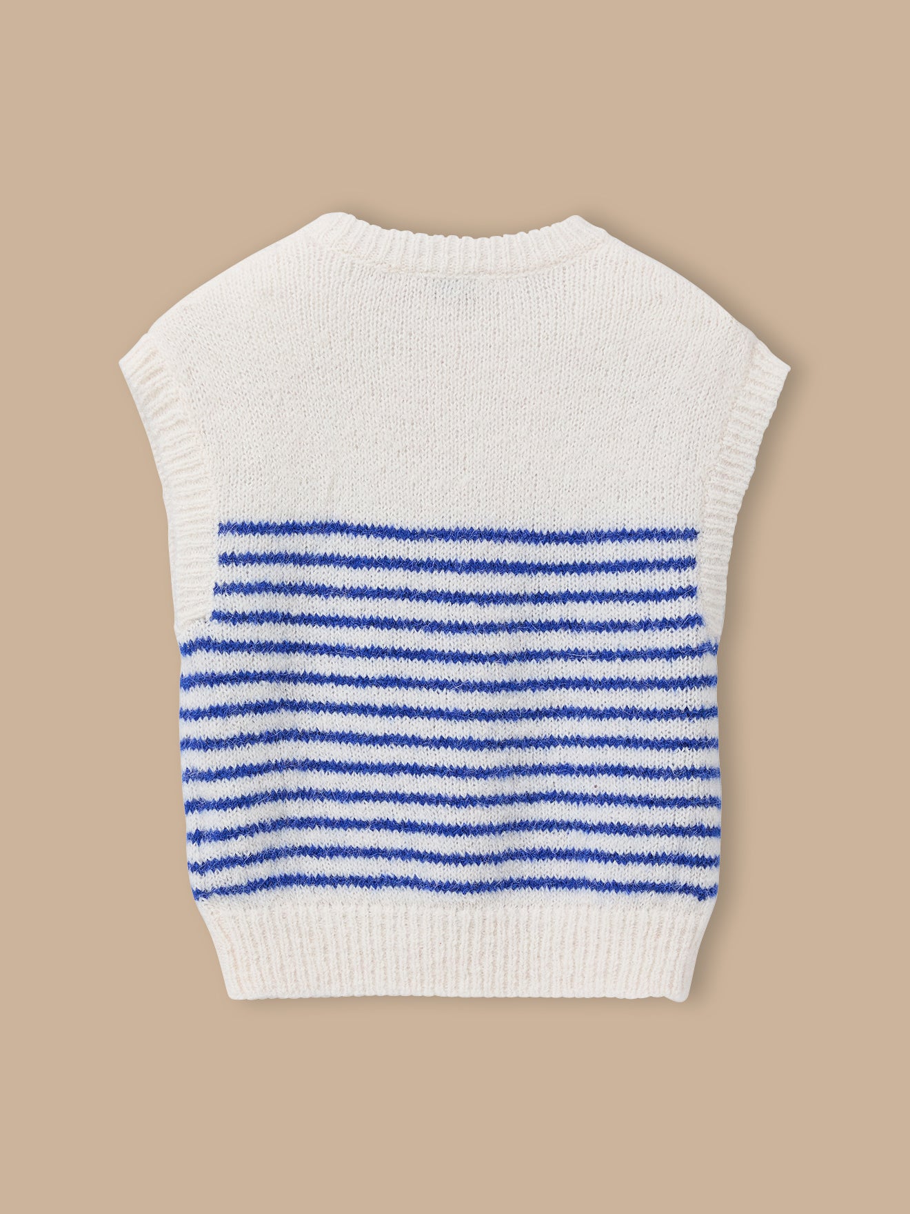 Girl's striped sleeveless sweater