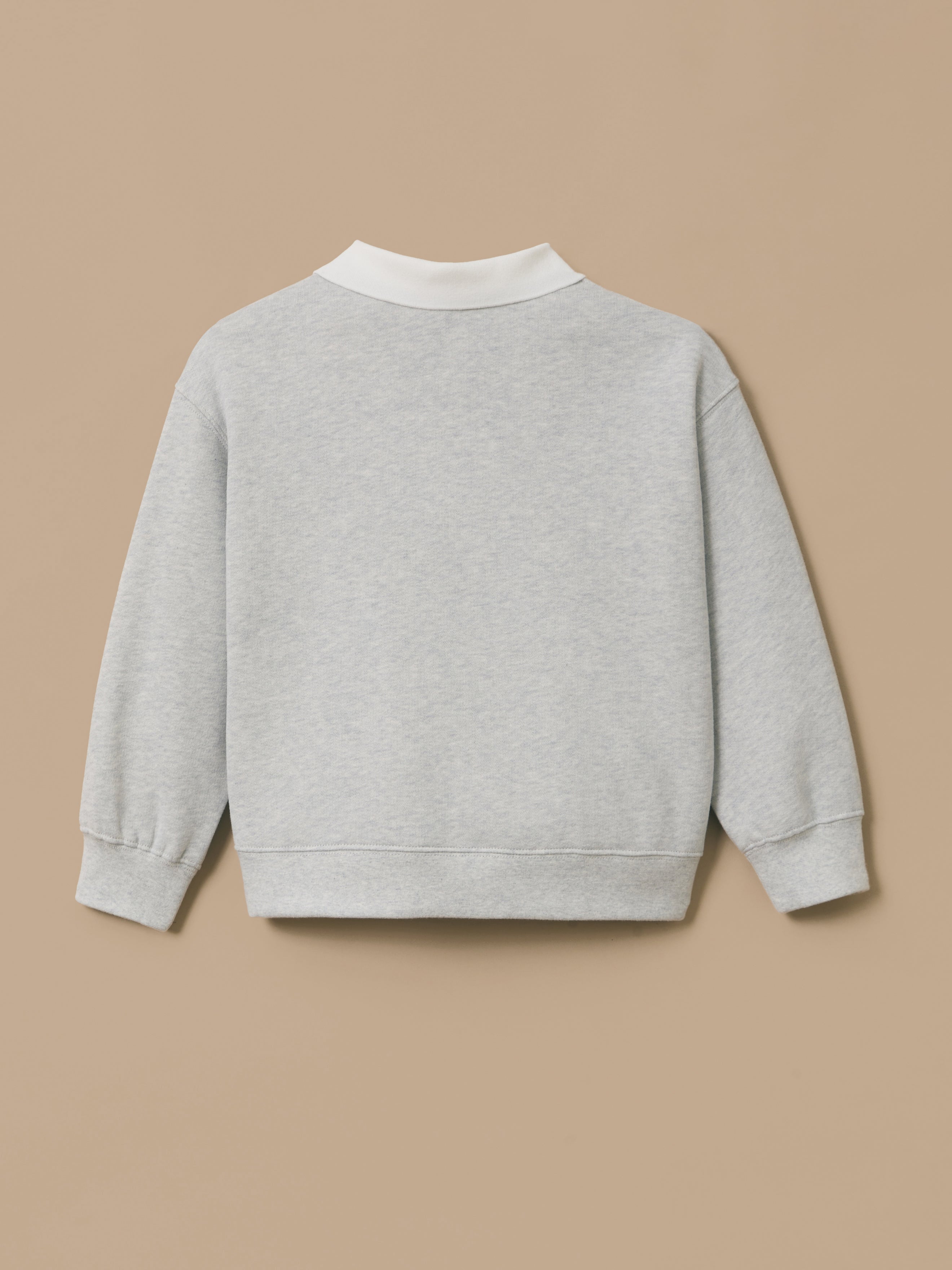 Girl's embroidered polo-style sweatshirt