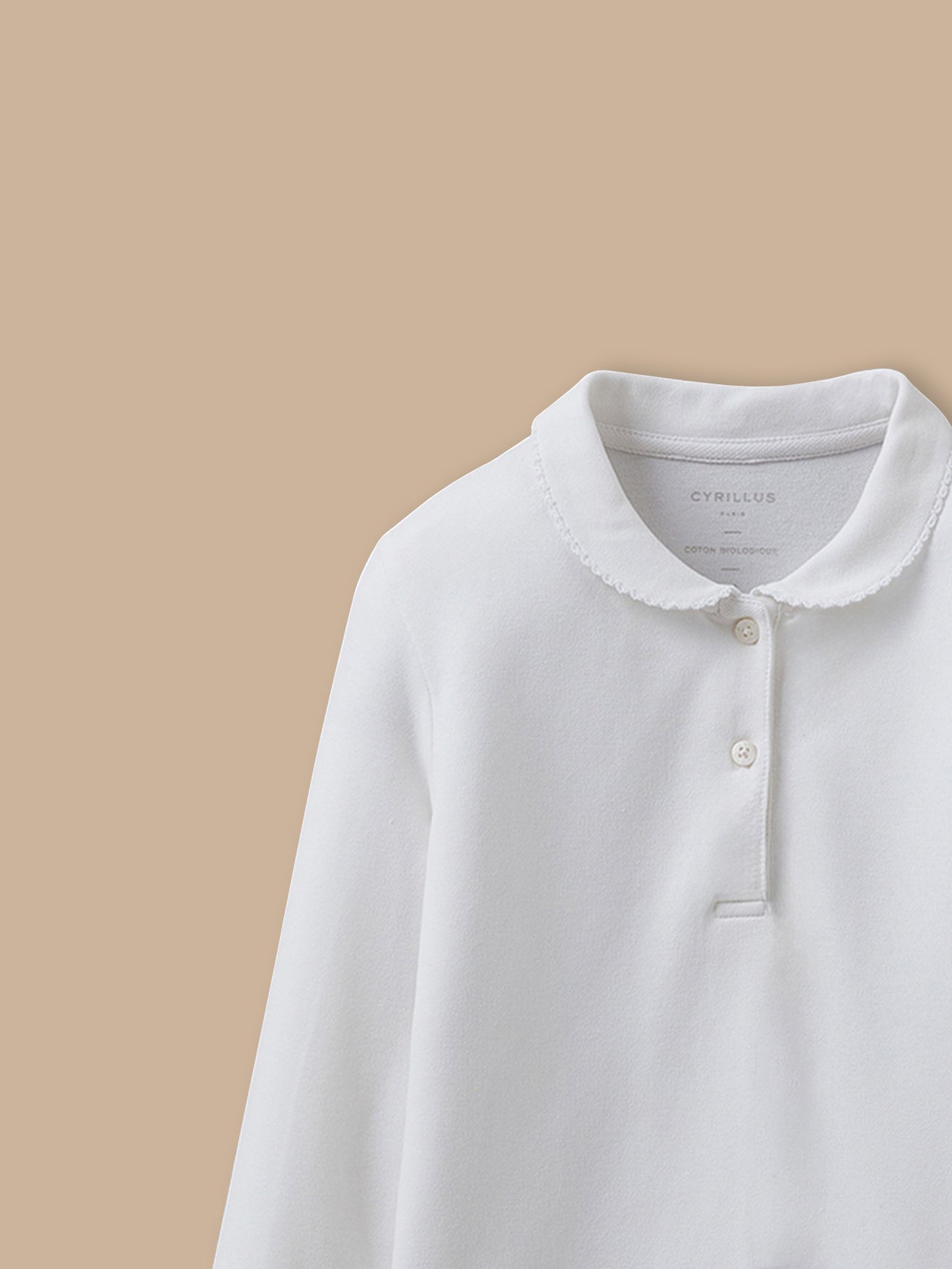 Girl's piqué knit polo shirt made with organic cotton