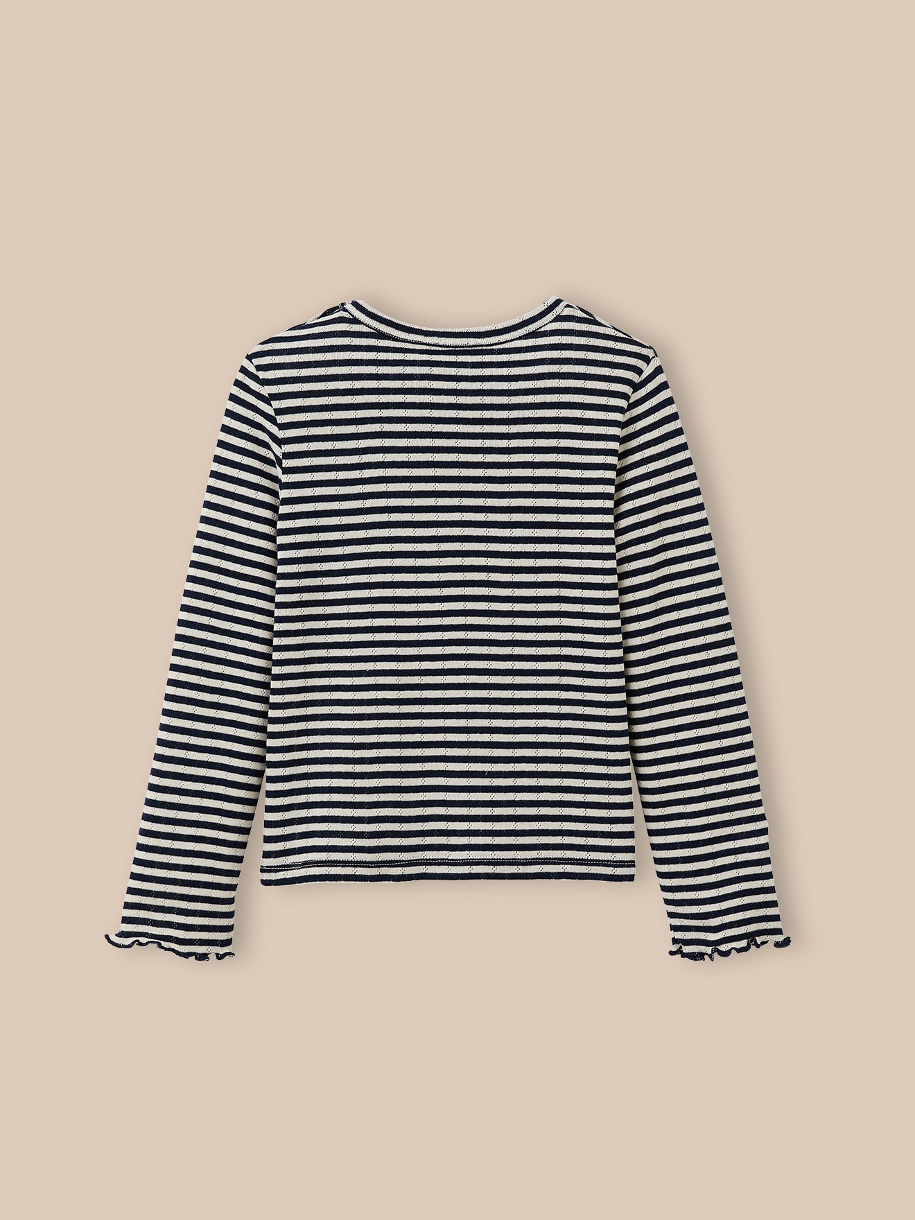 Girl's pointelle T-shirt made with organic cotton