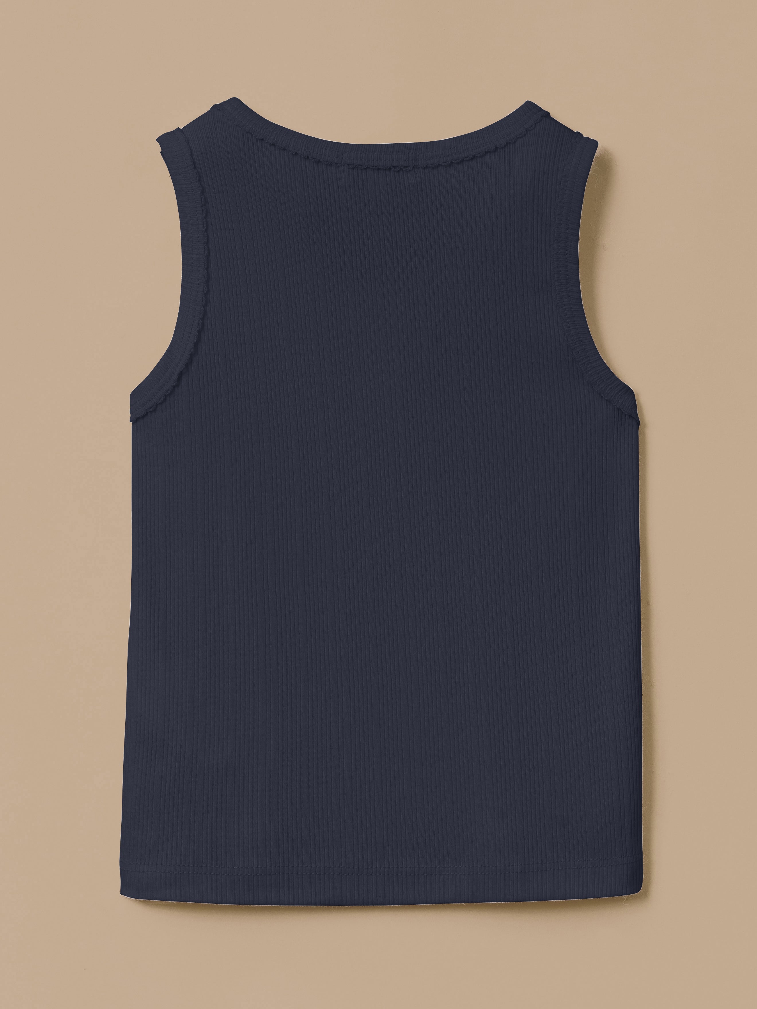 Ribbed organic cotton tank top