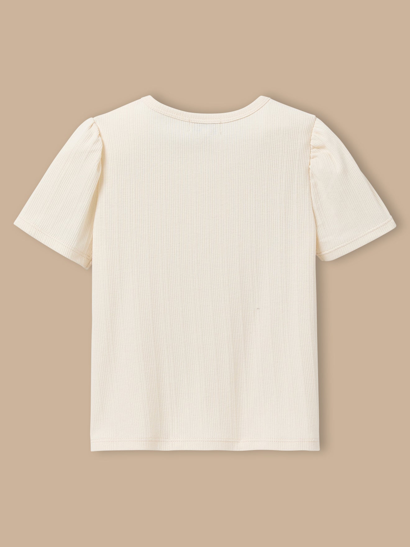 T-shirt à côtes Fille - Coton biologique