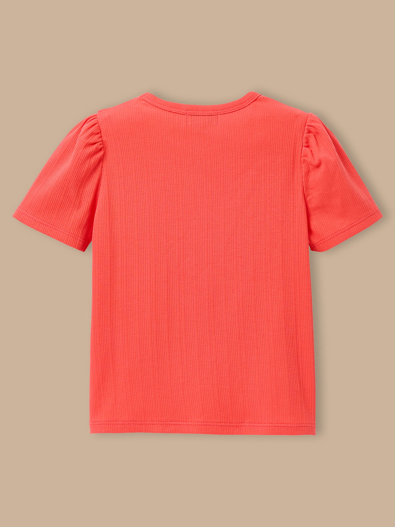 T-shirt à côtes Fille - Coton biologique