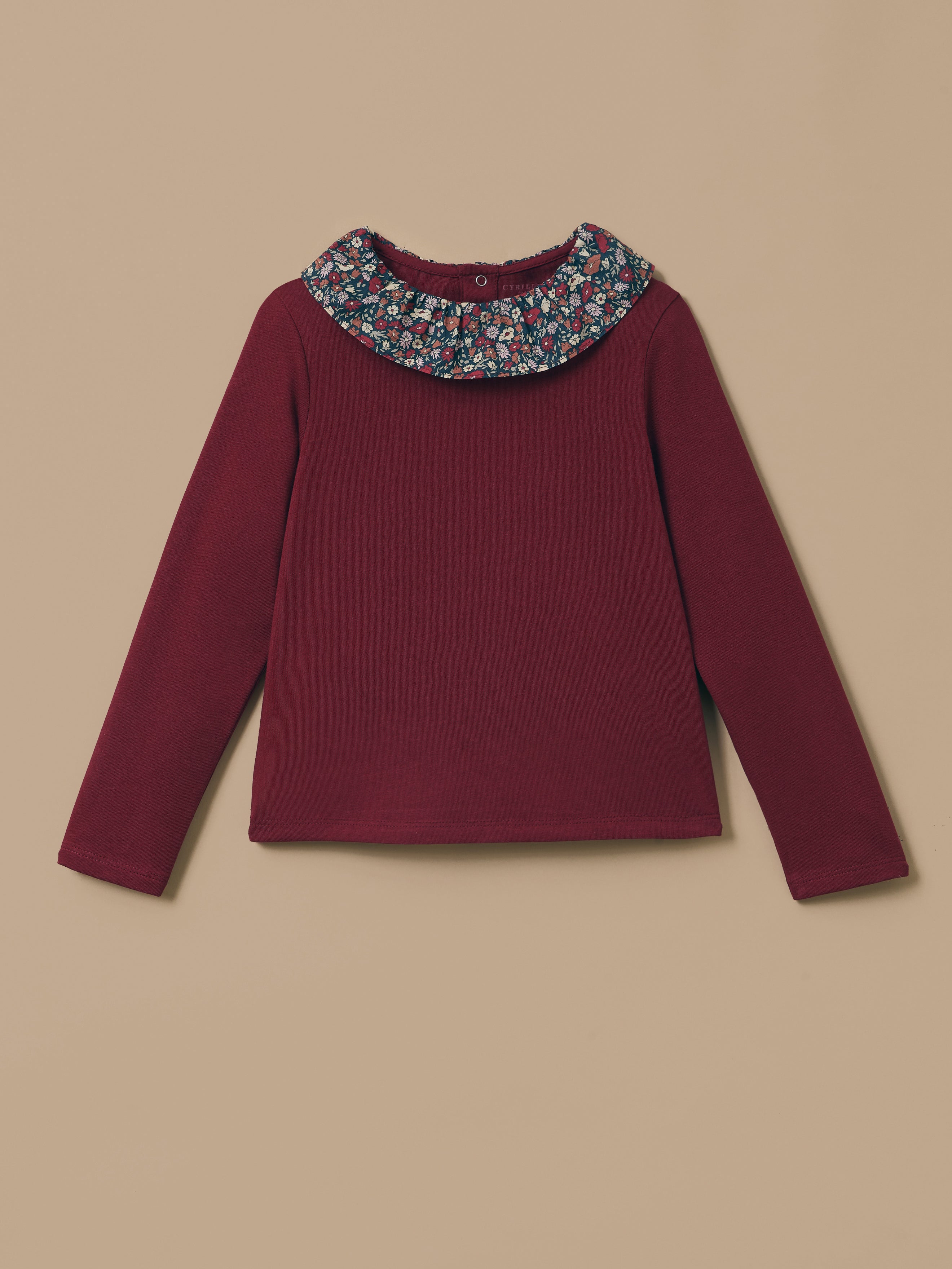 T-shirt col tissu Liberty Fille