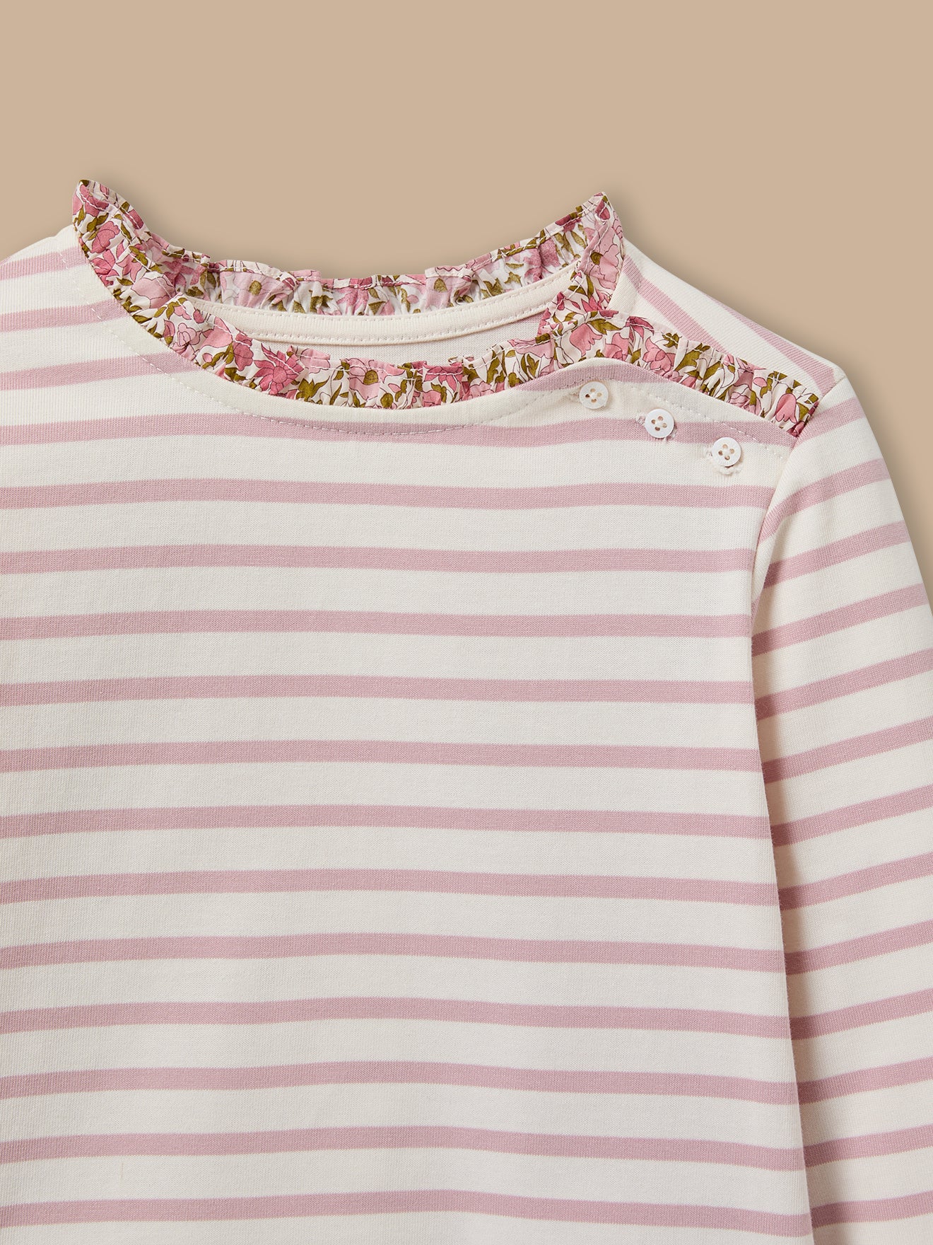 T-shirt marinière Fille tissu Liberty