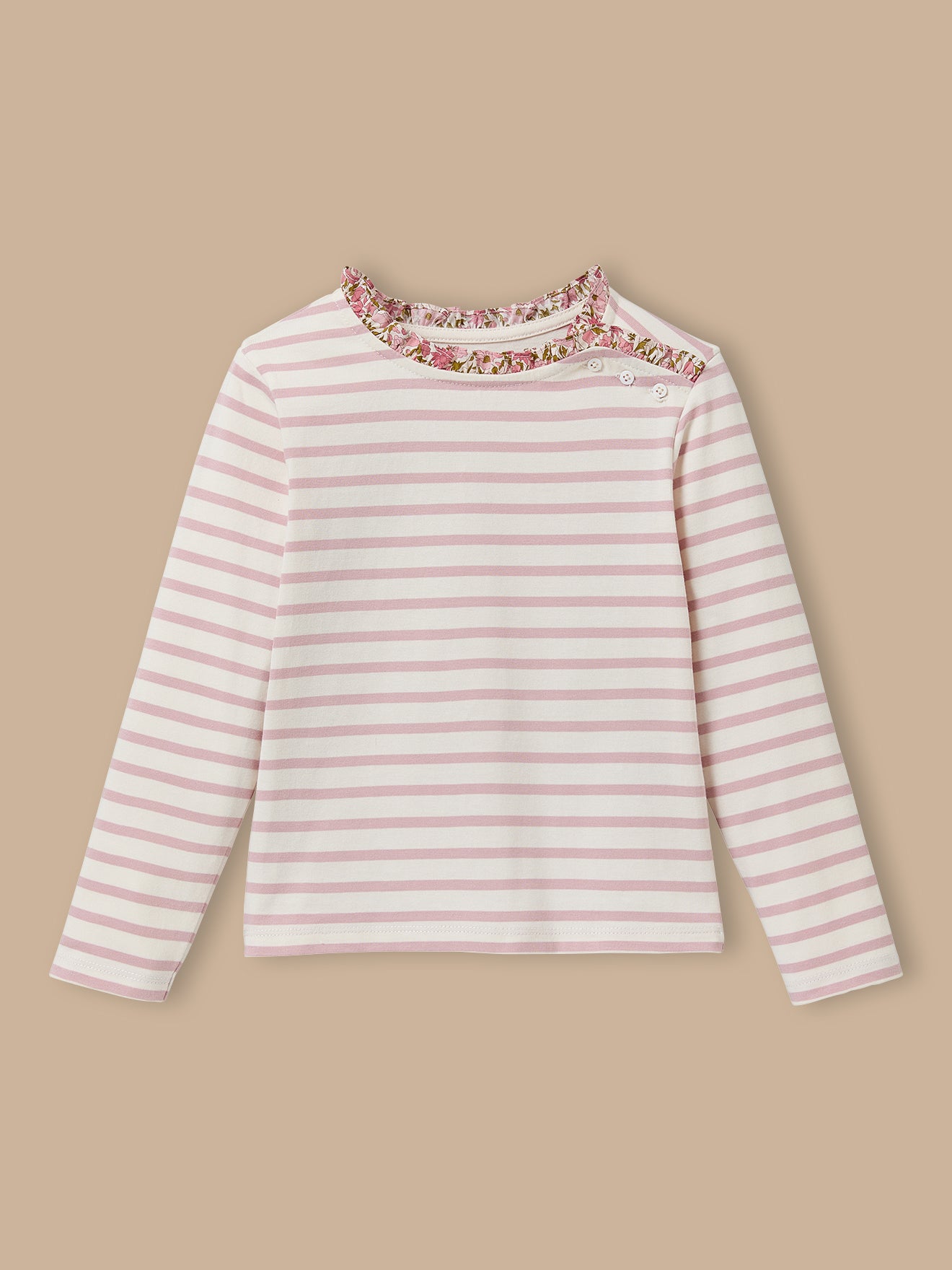 T-shirt marinière Fille tissu Liberty