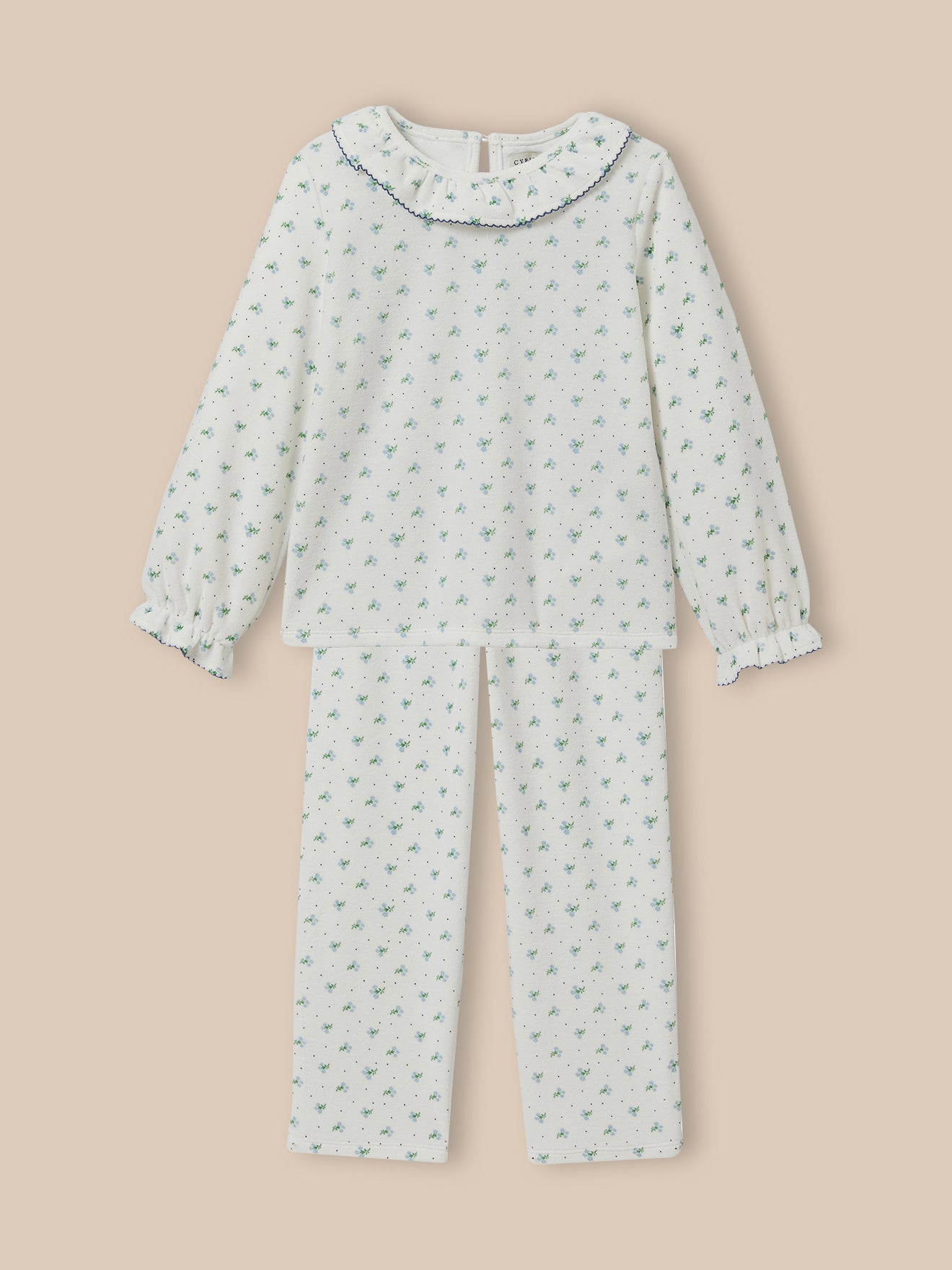 Pyjama en velours imprimé Fille