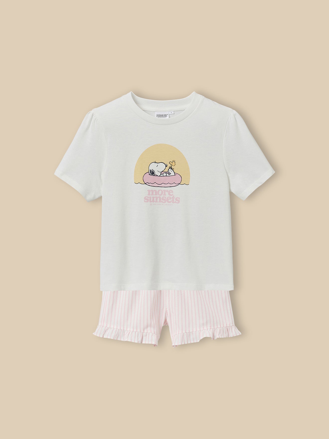 Girl's Cyrillus x Peanuts™ pyjamas with shorts - The Snoopy Collection