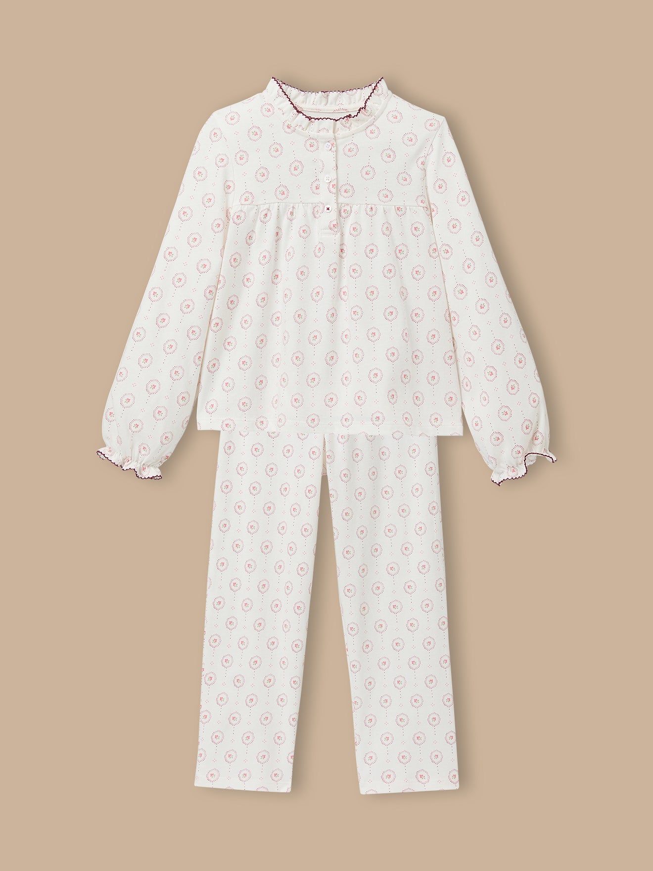 Girl's print jersey pyjamas