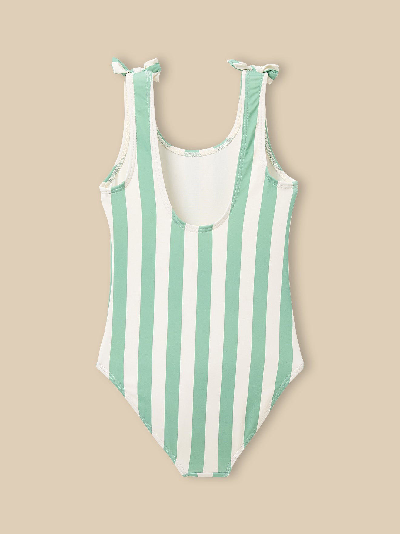 Girl's 1-piece striped swimsuit