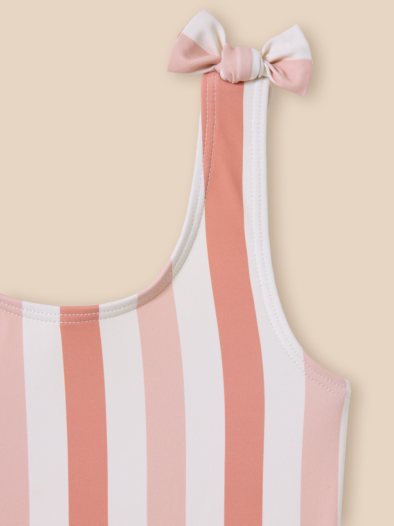 Girl's 1-piece striped swimsuit