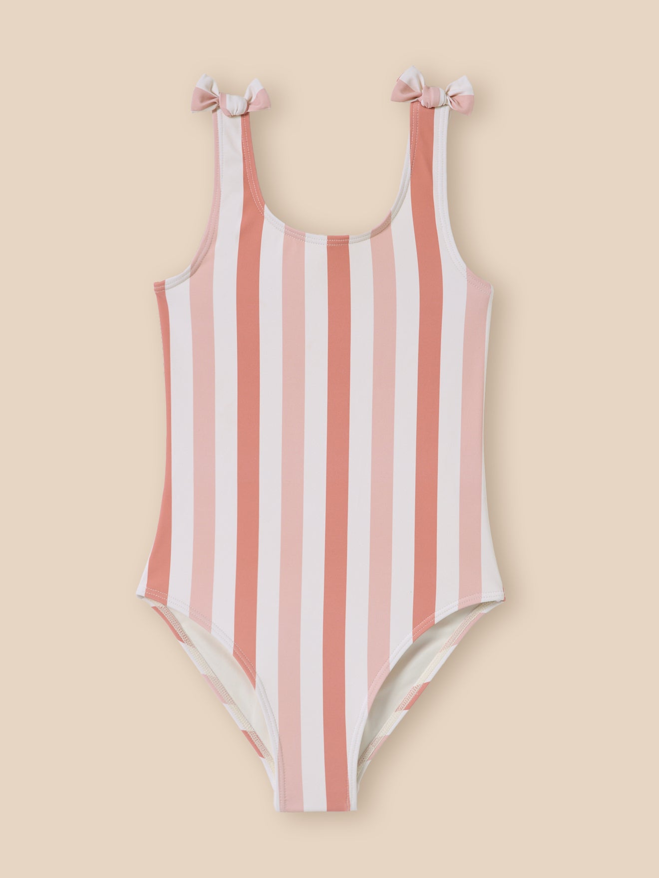 Girl's 1-piece striped swimsuit