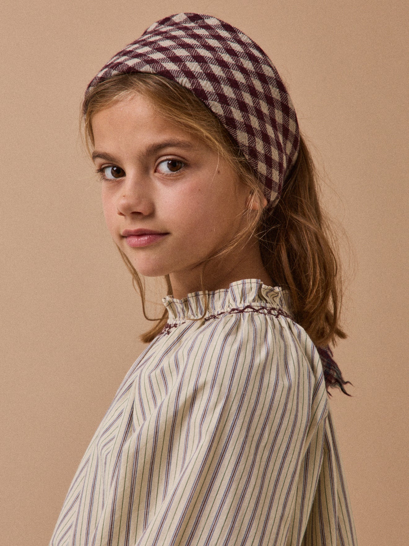 Gingham check scarf - Cyrillus x Moismont Collaboration