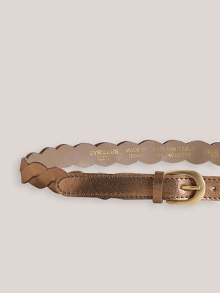 Girl's braided leather belt