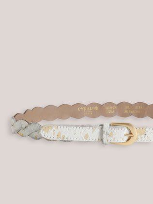 Girl's braided leather belt