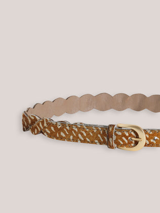 Girl's braided leather belt