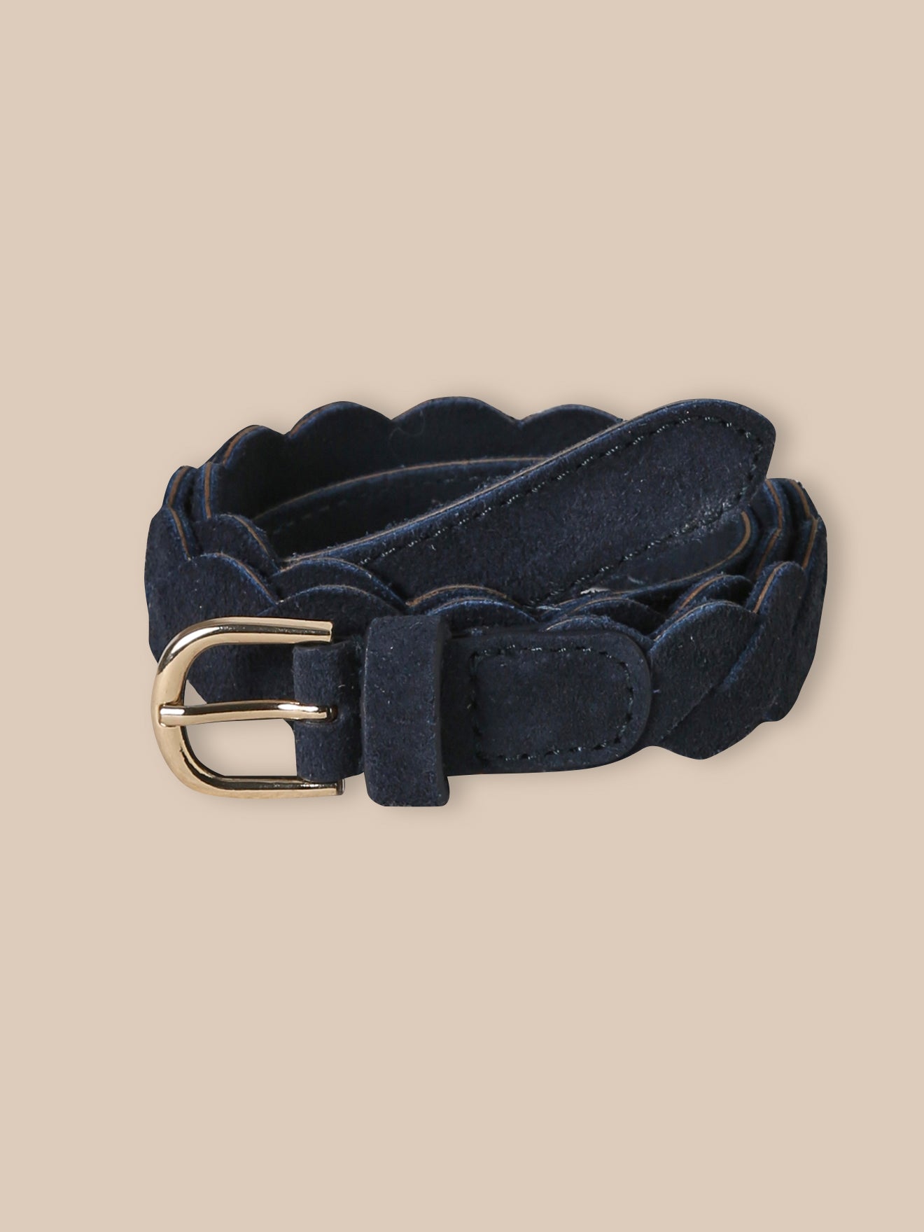 Girl's braided leather belt