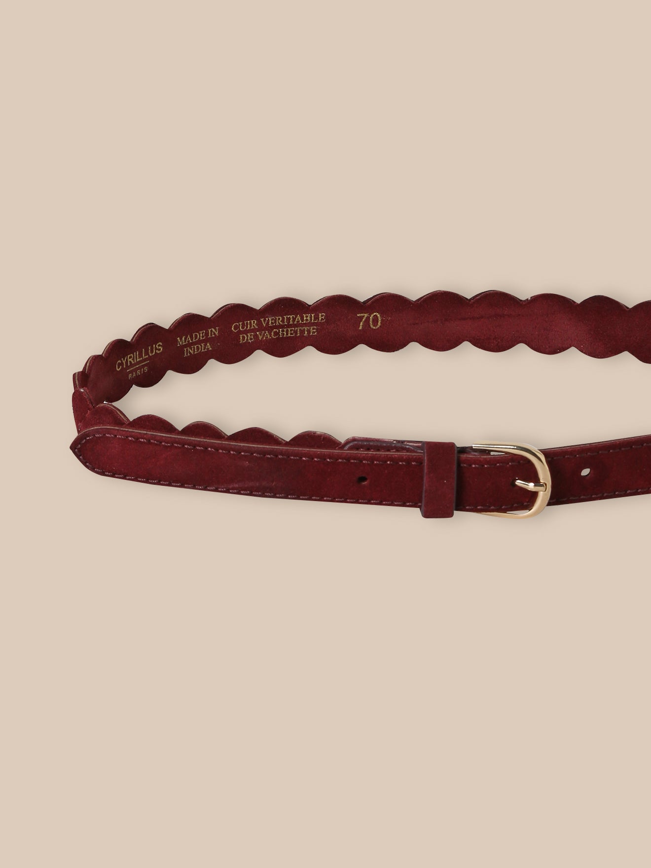 Girl's braided leather belt