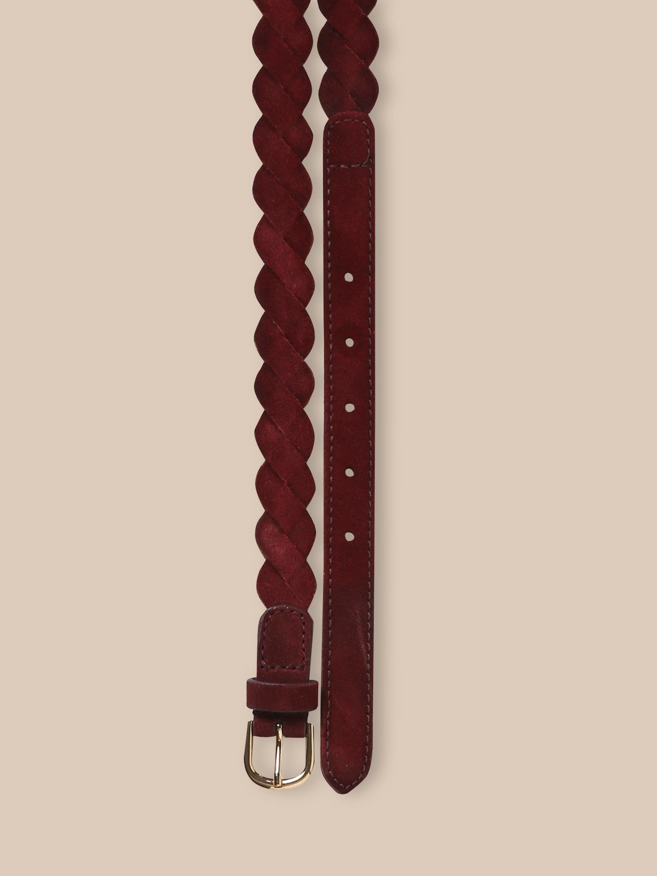 Girl's braided leather belt