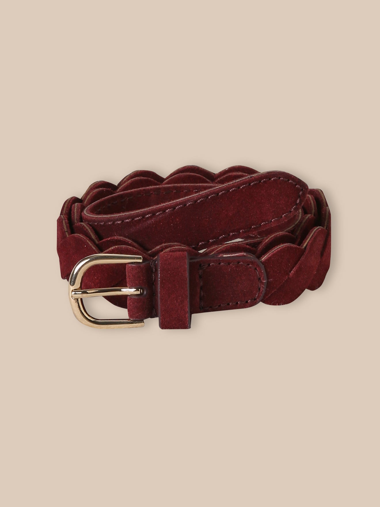 Girl's braided leather belt