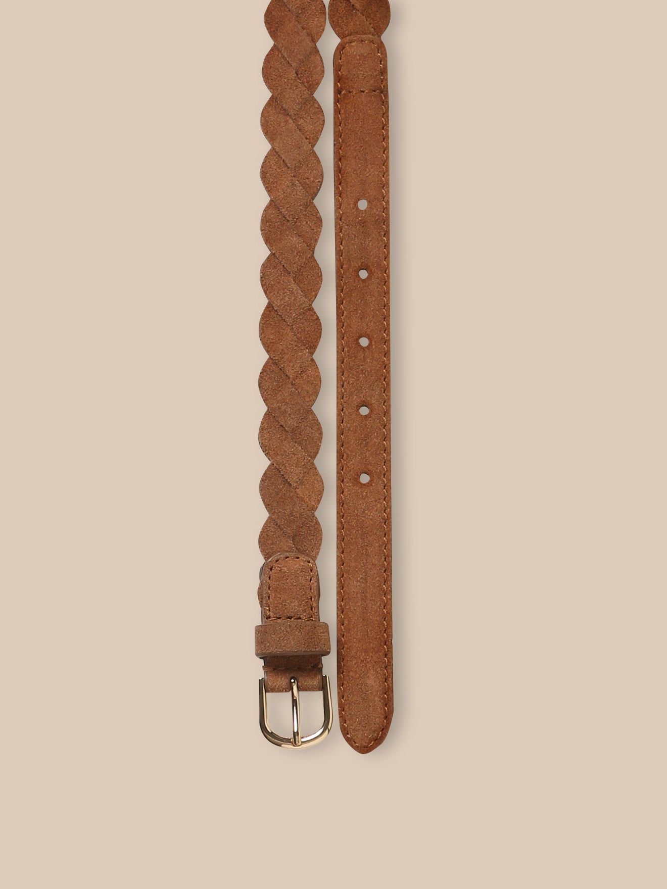 Girl's braided leather belt