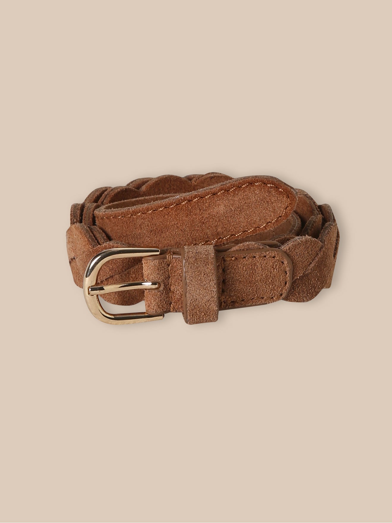 Girl's braided leather belt