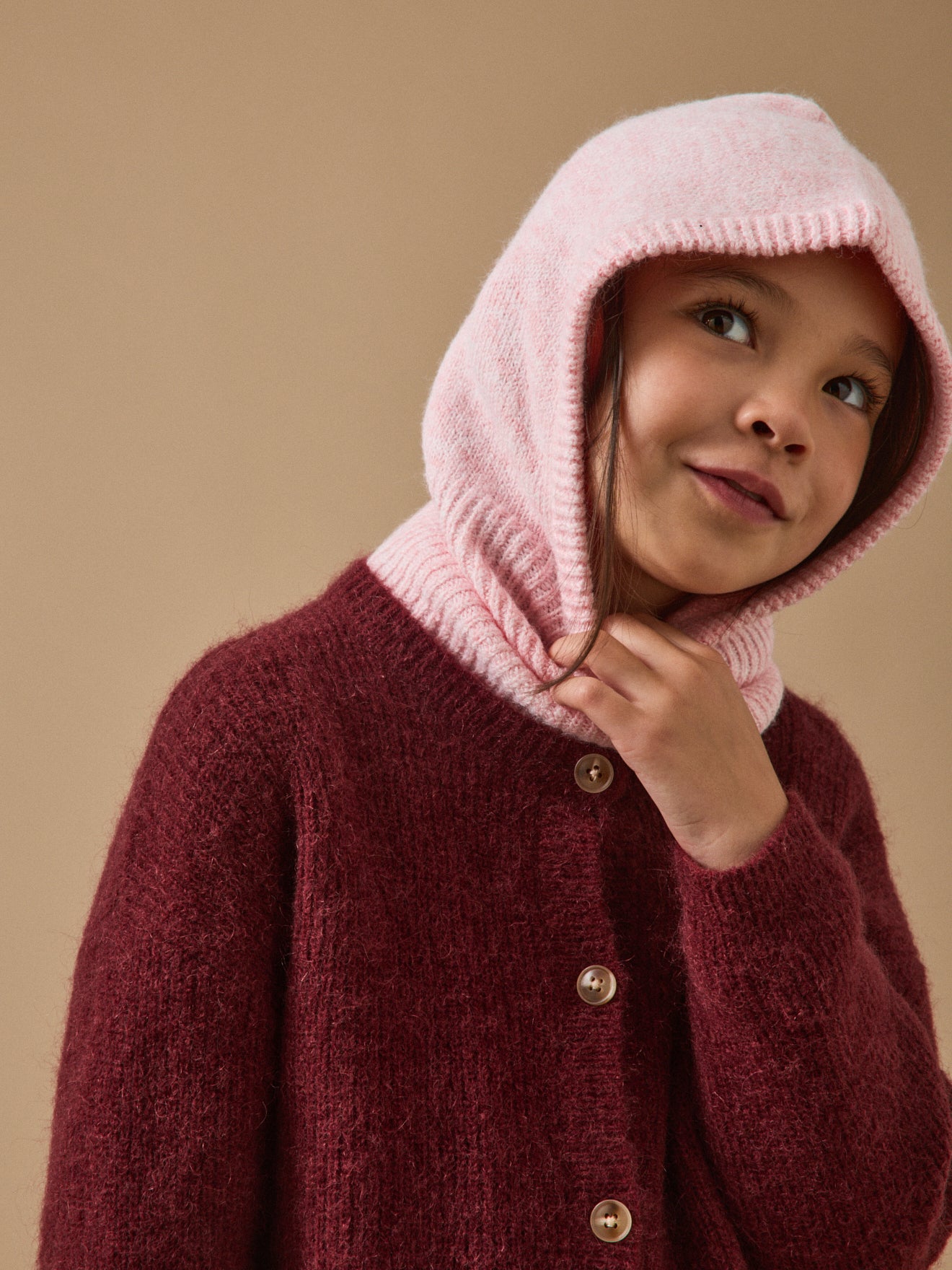 Cagoule chinée fille