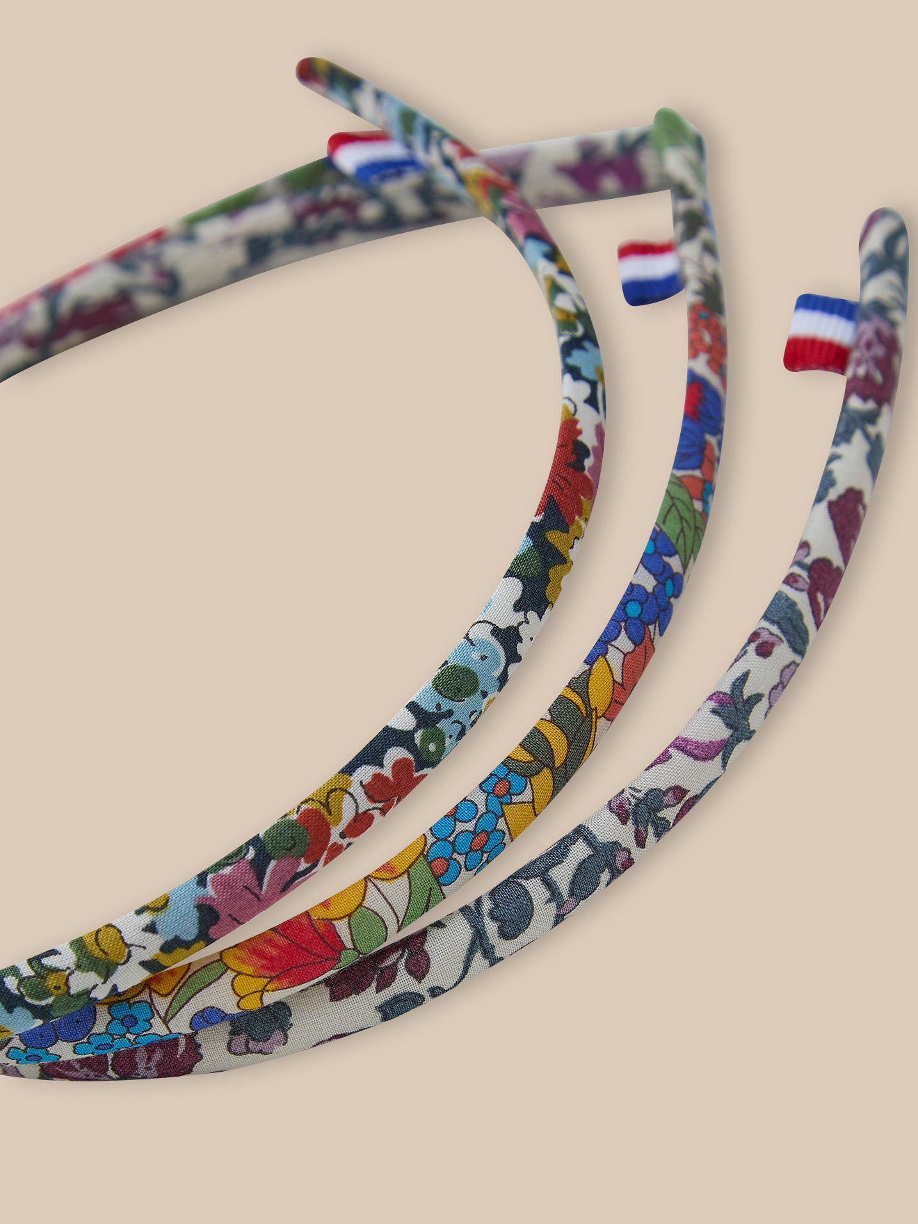 Lot de 3 fins serre-têtes Fille en tissu Liberty