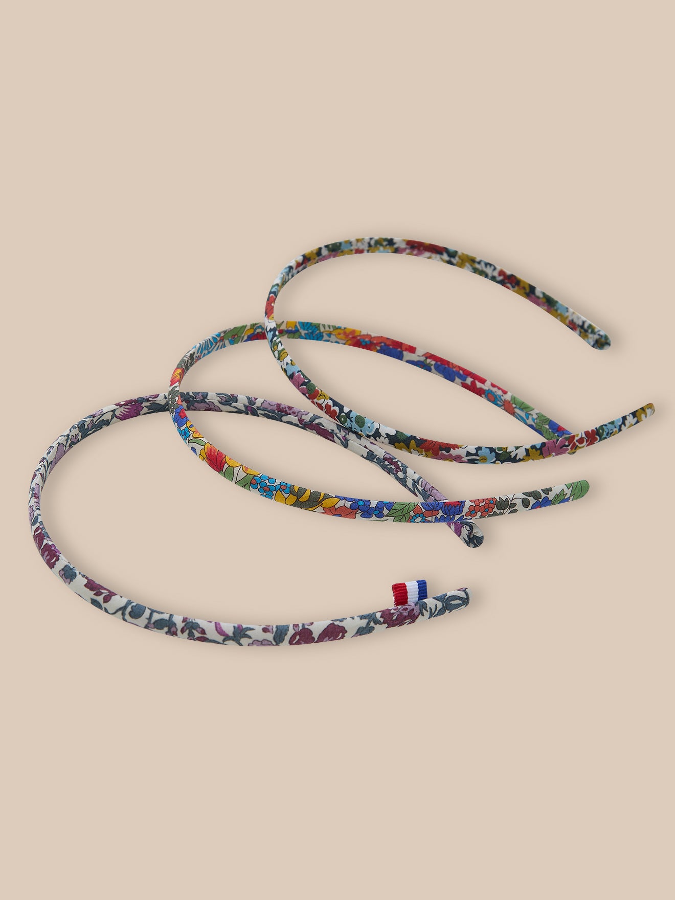 Lot de 3 fins serre-têtes Fille en tissu Liberty
