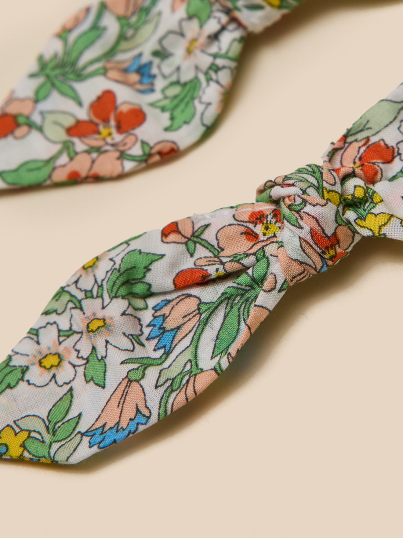 Lot de 2 pinces Fille noeud en tissu Liberty