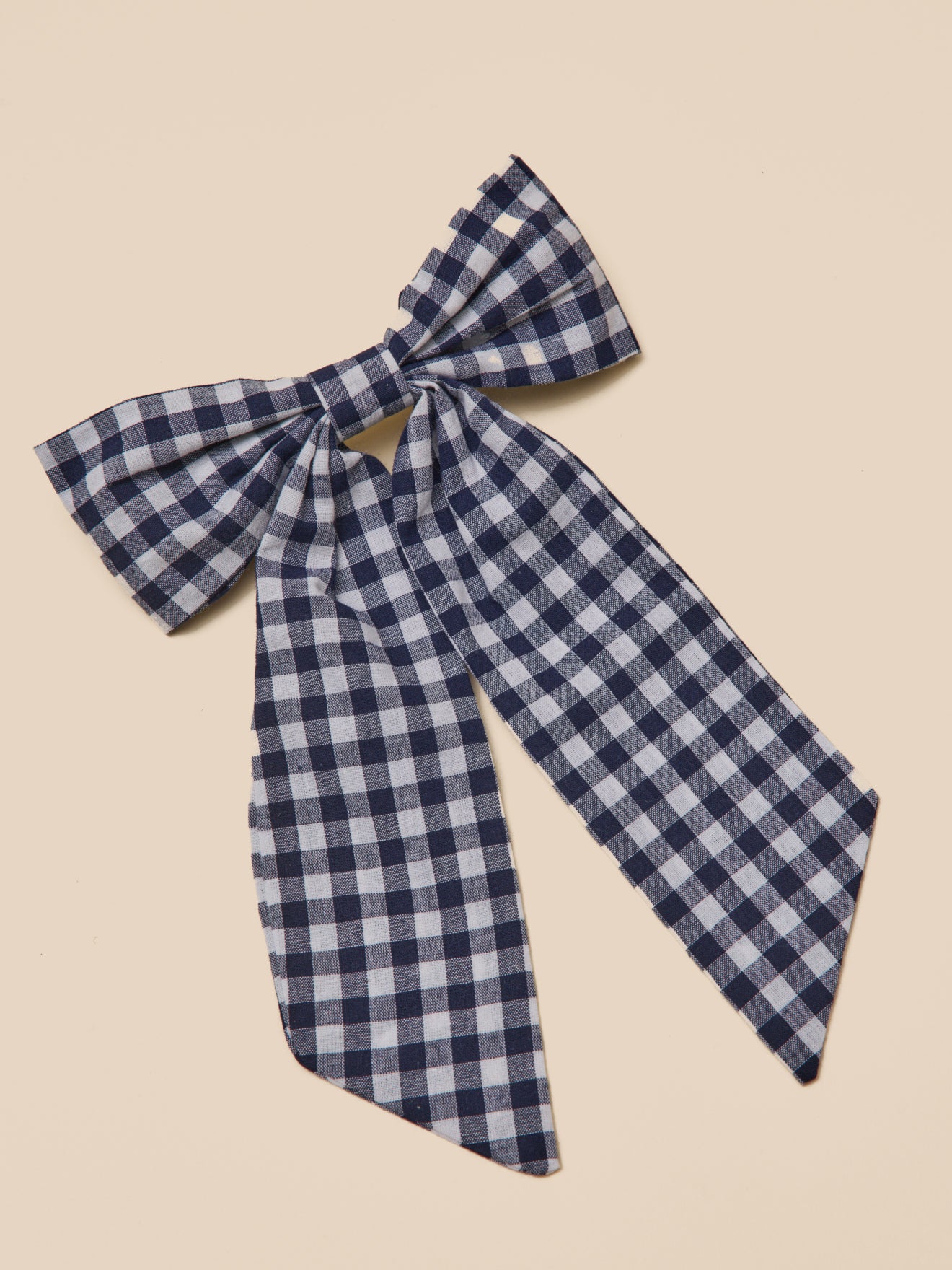 Barrette Fille grand noeud vichy