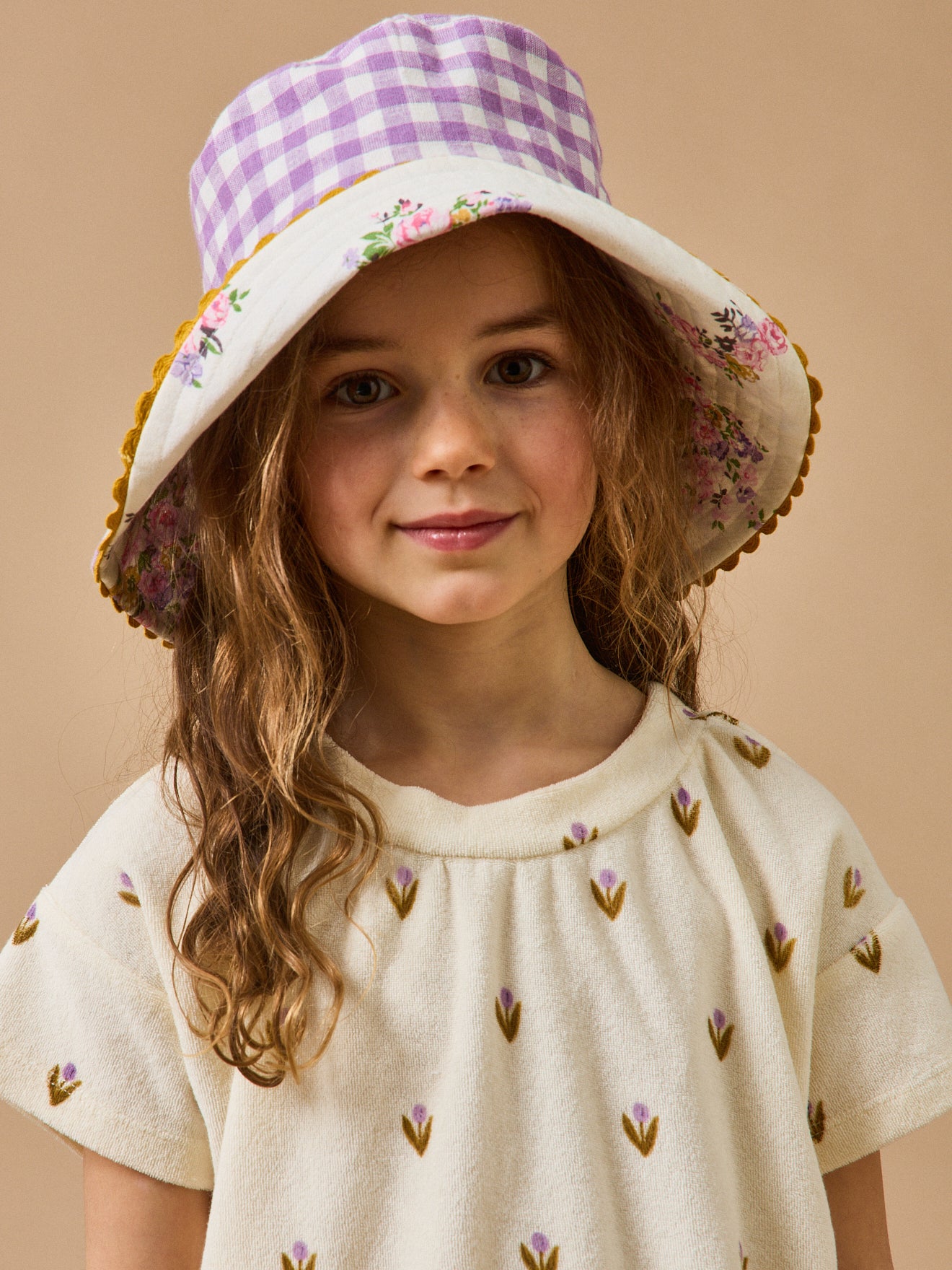Girl's reversible bucket hat - Cyrillus x Emile & Ida