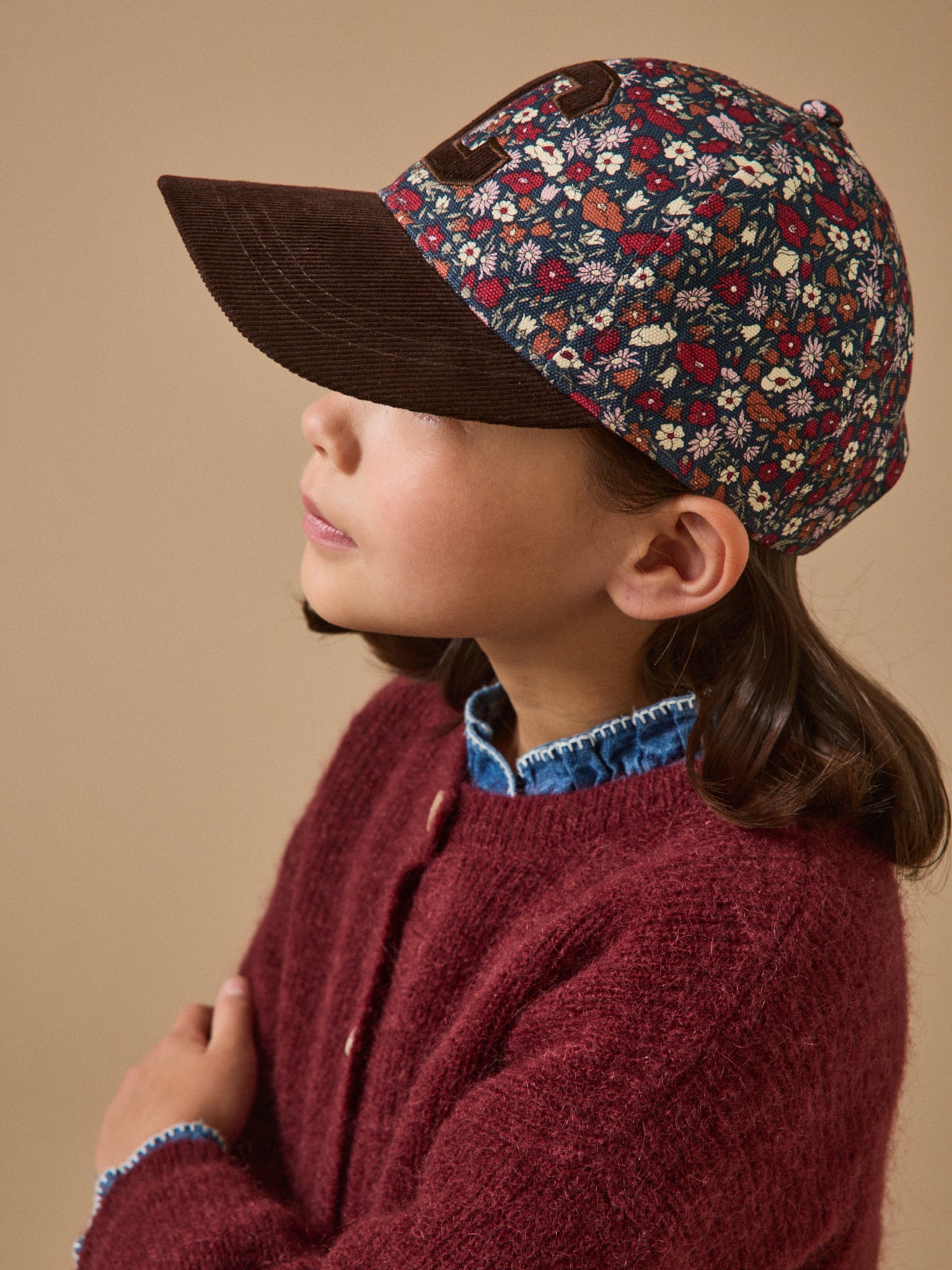 Petal&Daisy motif cap - Made with Liberty Fabric