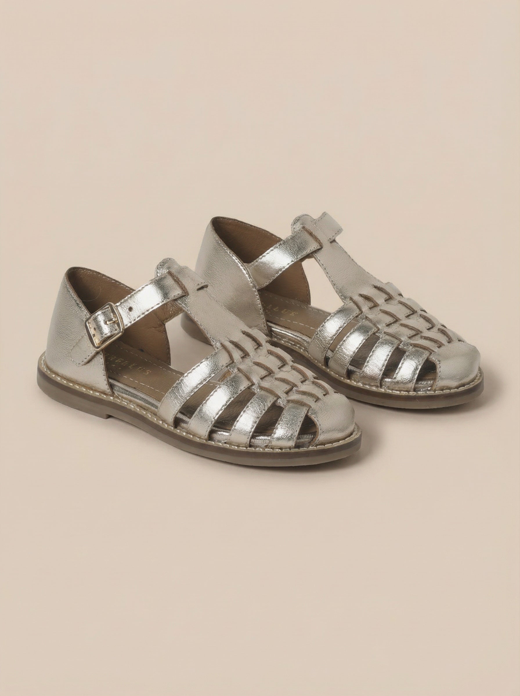 Sandales en cuir irisé fille