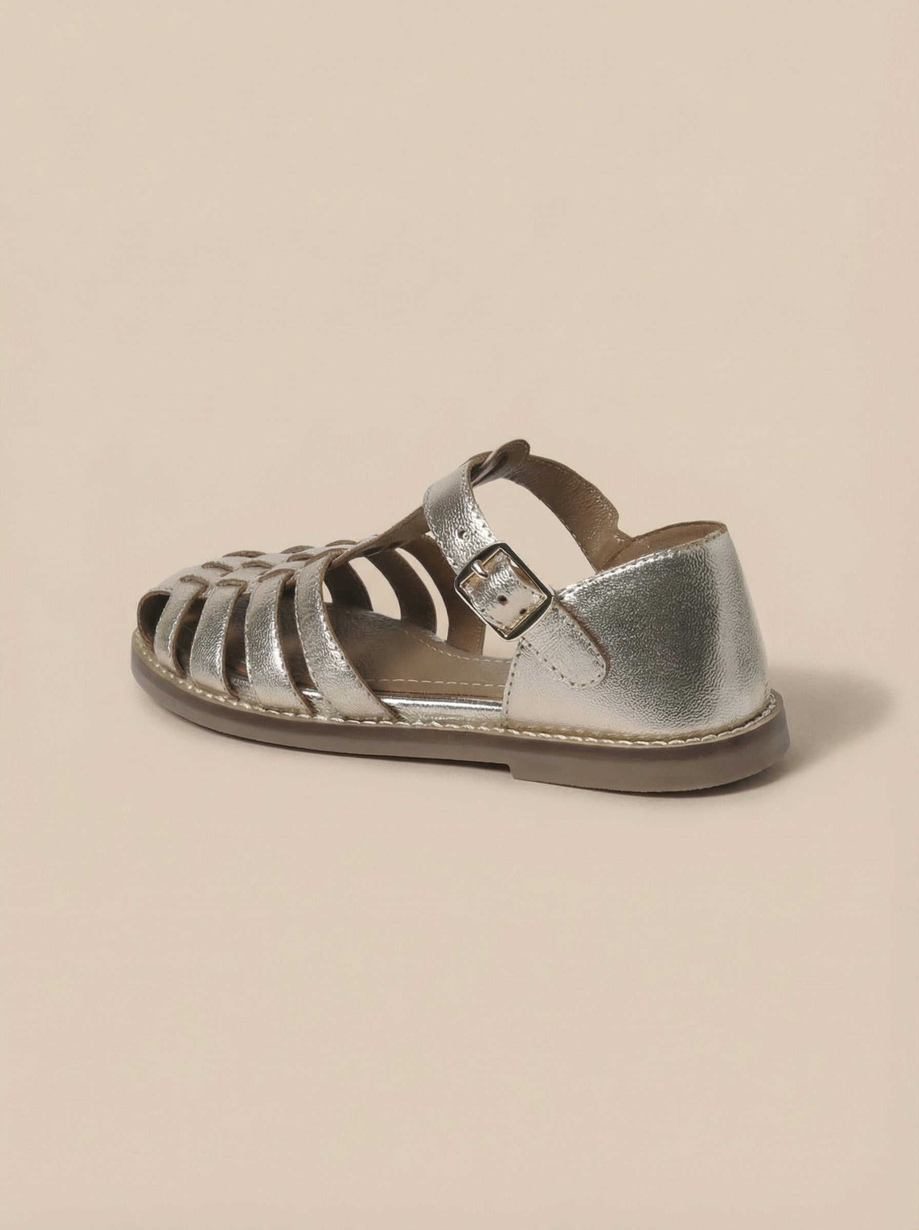 Sandales en cuir irisé fille