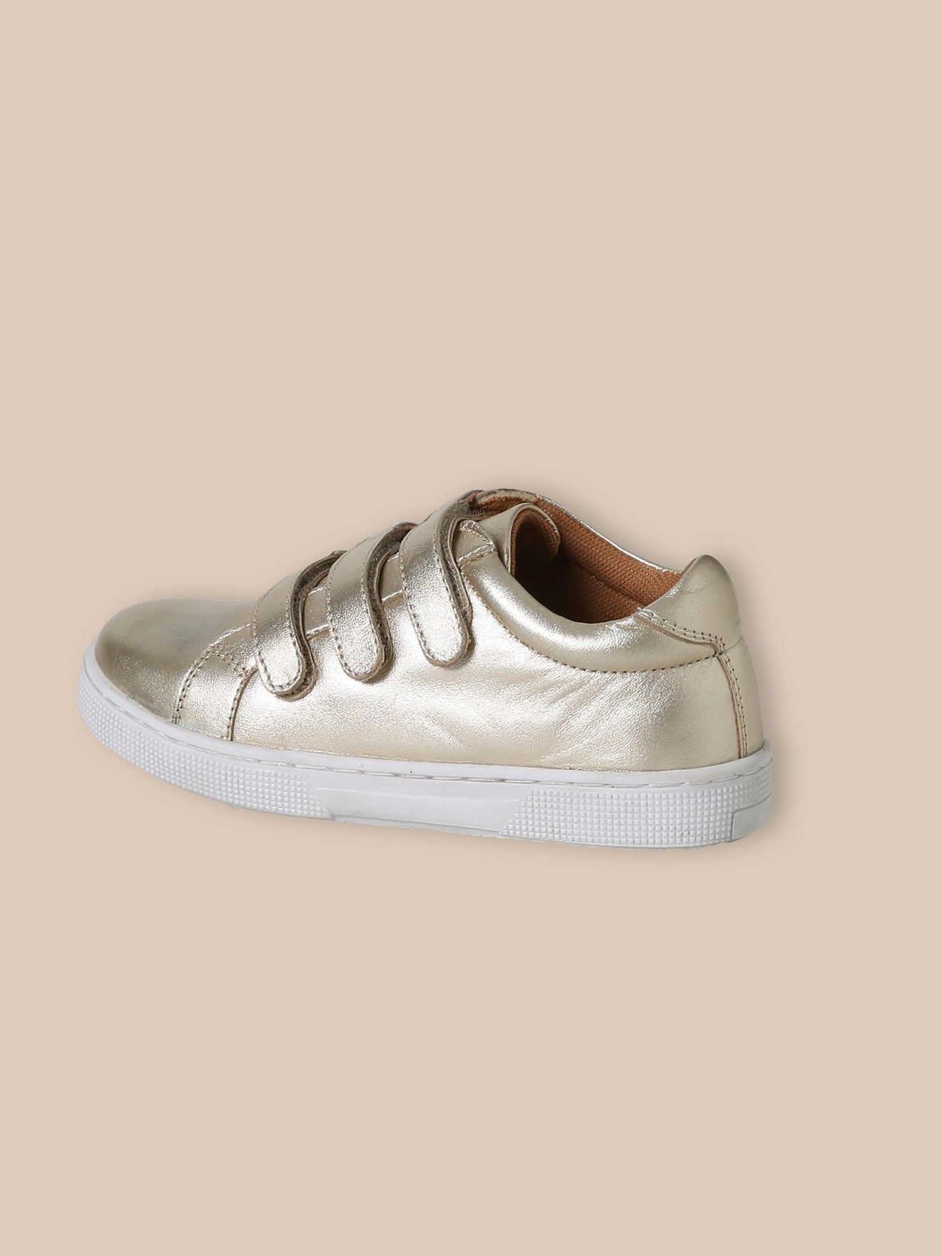 Girl's iridescent leather trainers