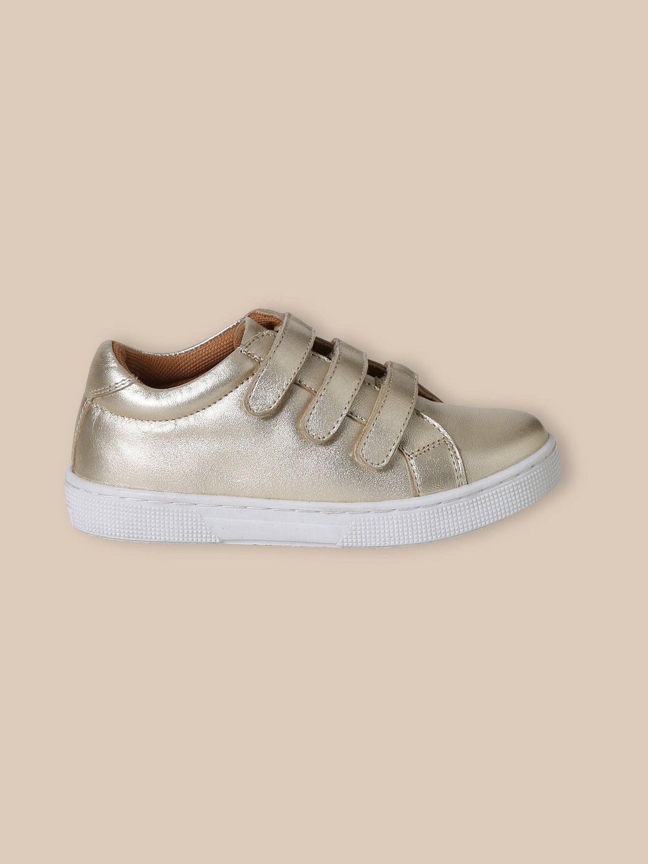 Girl's iridescent leather trainers