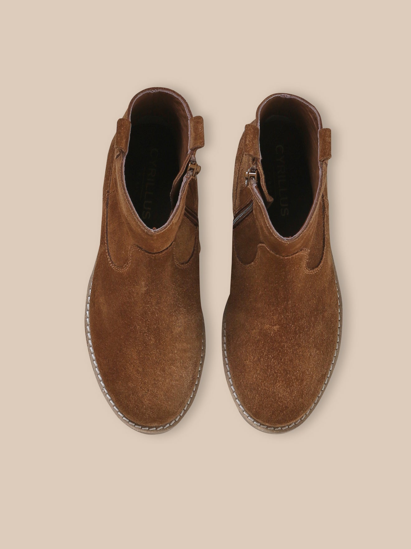 Girl's split leather cowboy boots