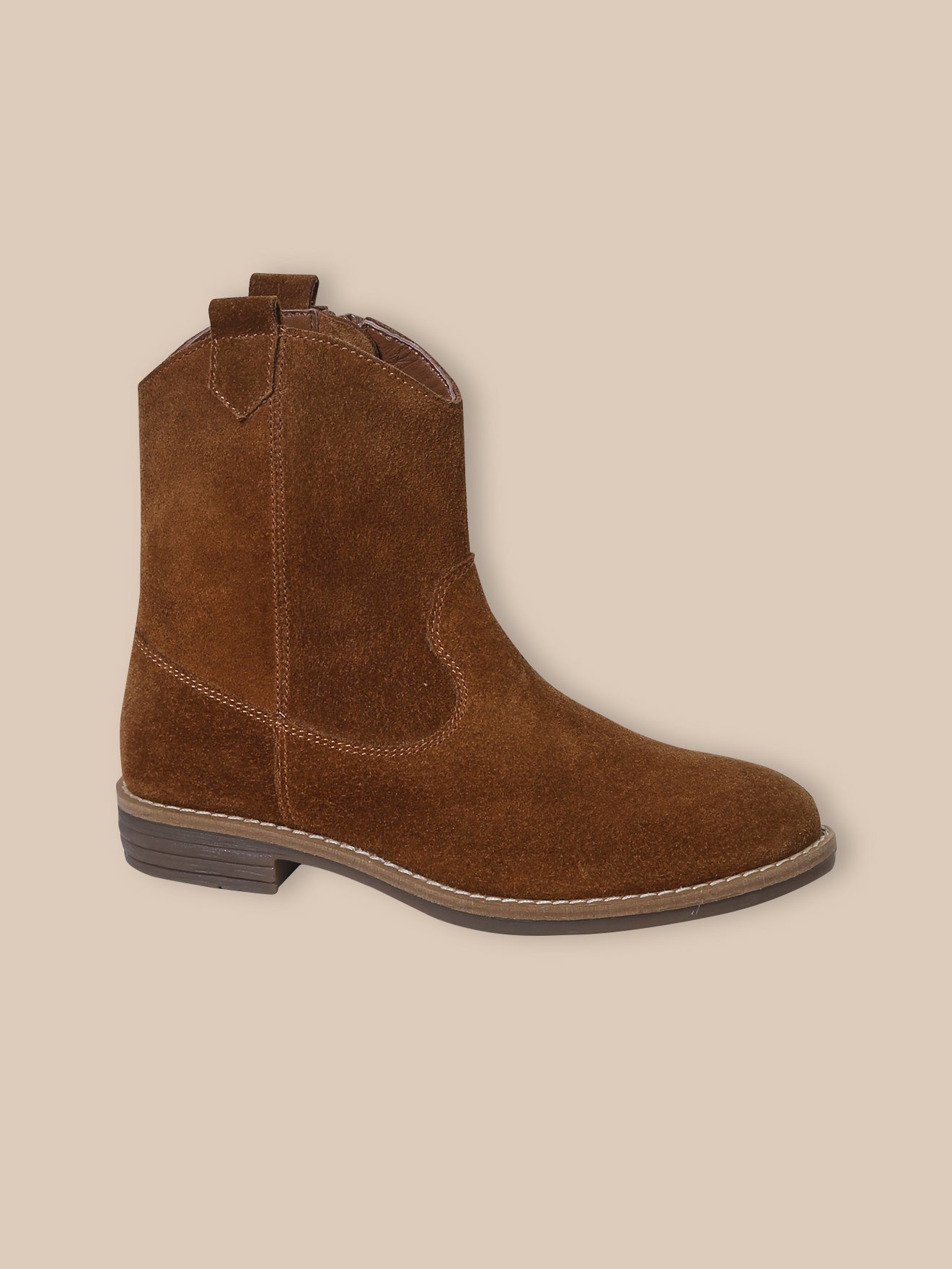 Girl's split leather cowboy boots