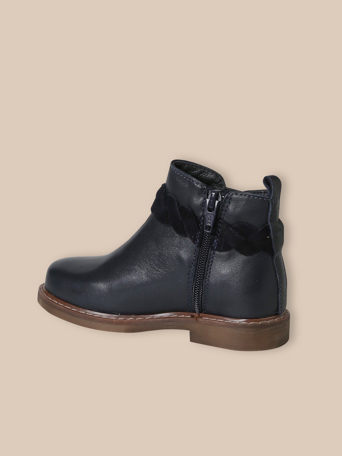 Boots tresse en cuir Fille